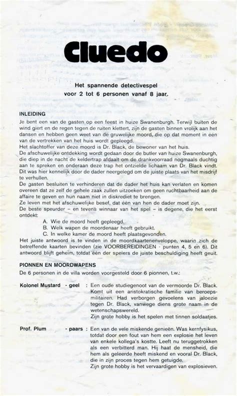 cluedo spelregels|Iba pa.
